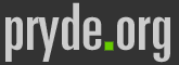 pryde.org in a sans-serif font with a green period
